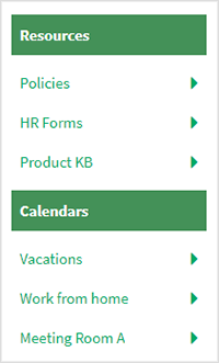 Two groups of links.